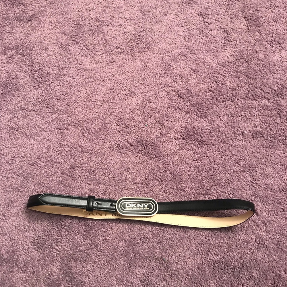 DKNY black genuine leather belt